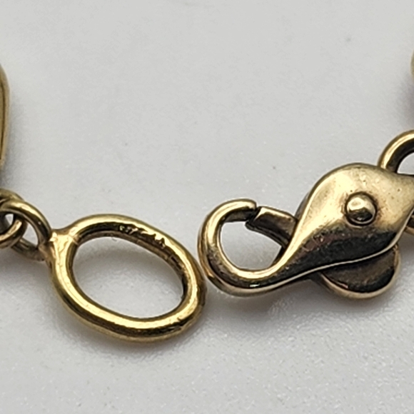 Vintage 18 Karat Gold Gemstone (Aqua, Sapphire, Topaz, & More) Bracelet (7") - Picture 8 of 10